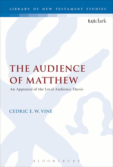 The Audience of Matthew cover