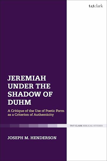 Jeremiah Under the Shadow of Duhm cover