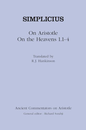 Simplicius: On Aristotle On the Heavens 1.1-4 cover