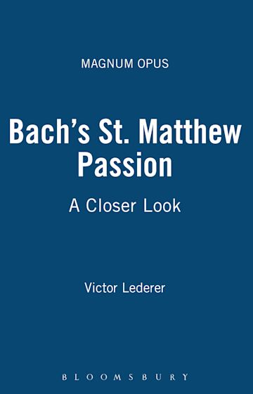 Bach's St. Matthew Passion cover