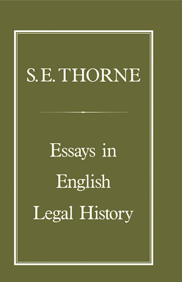 Essays in English Legal History cover