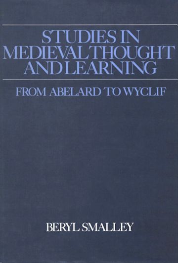 Studies in Medieval Thought and Learning From Abelard to Wyclif cover