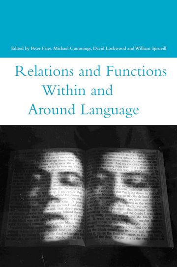Relations and Functions within and around Language cover