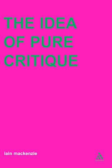 Idea of Pure Critique cover