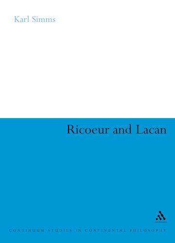 Ricoeur and Lacan cover