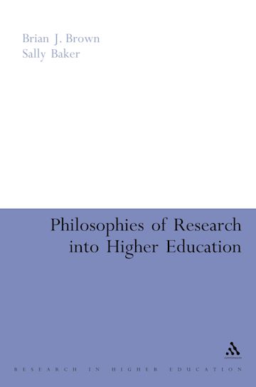Philosophies of Research into Higher Education cover