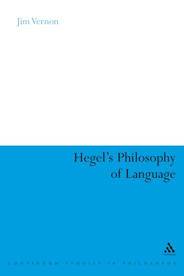 Hegel's Philosophy of Language cover