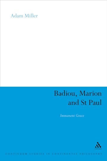 Badiou, Marion and St Paul cover