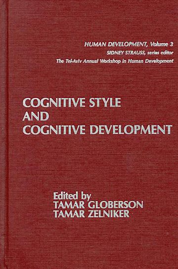 Cognitive Style and Cognitive Development cover