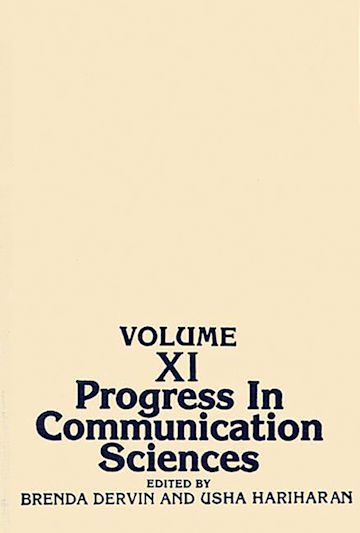 Progress in Communication Sciences, Volume 11 cover