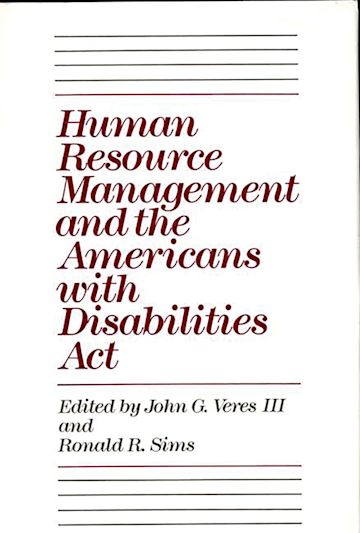 Human Resource Management and the Americans with Disabilities Act cover