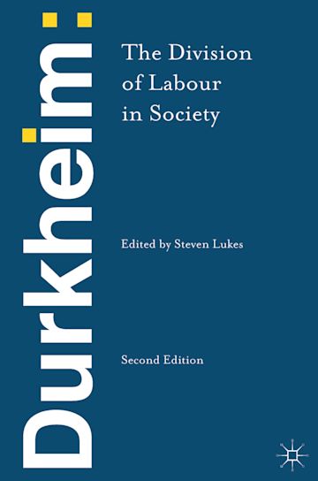 Durkheim: The Division of Labour in Society cover