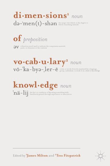 Dimensions of Vocabulary Knowledge cover