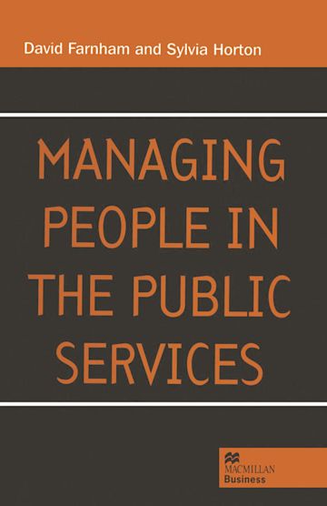 Managing People in the Public Services cover