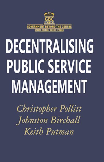 Decentralising Public Service Management cover