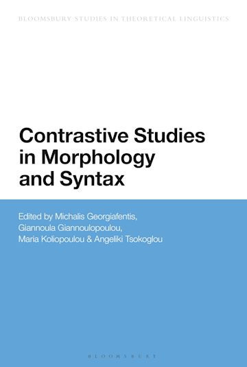 Contrastive Studies in Morphology and Syntax cover