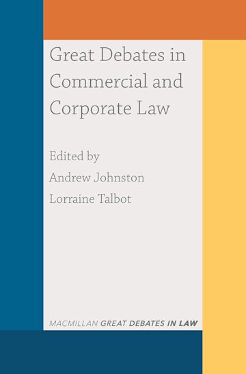 Great Debates in Commercial and Corporate Law cover