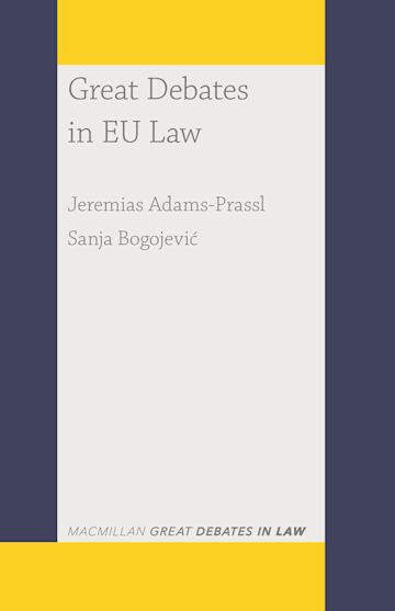 Great Debates in EU Law cover