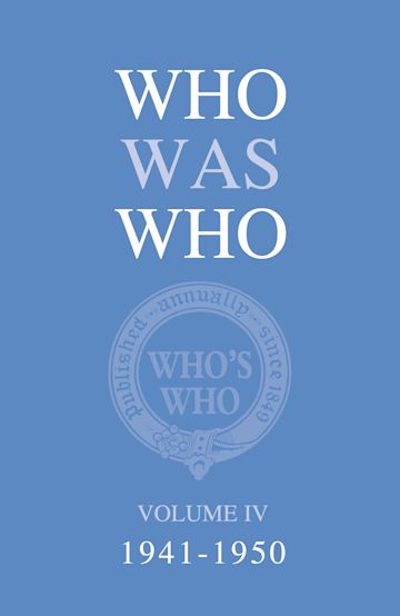 Who Was Who Volume IV (1941-1950) cover