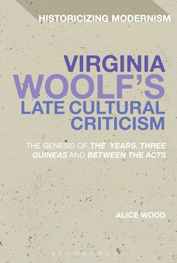 Virginia Woolf's Late Cultural Criticism cover