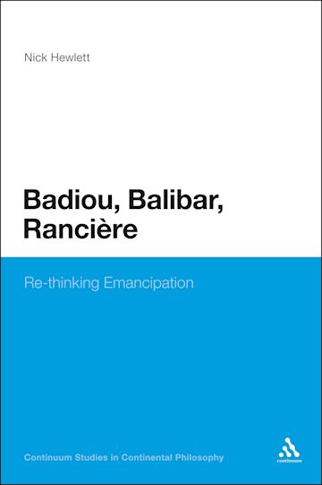 Badiou, Balibar, Ranciere cover