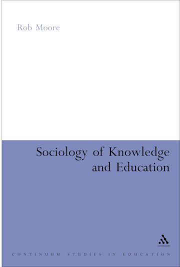 Sociology of Knowledge and Education cover