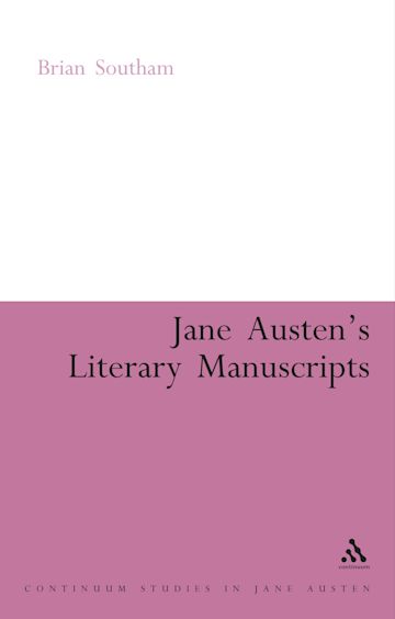 Jane Austen's Literary Manuscripts cover