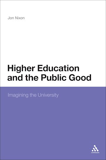 Higher Education and the Public Good cover