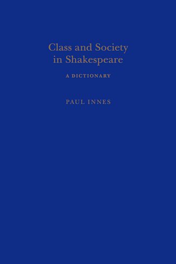 Class and Society in Shakespeare cover