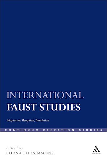 International Faust Studies cover