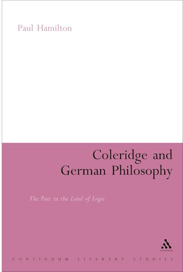 Coleridge and German Philosophy cover