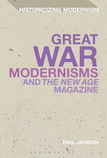 Great War Modernisms and 'The New Age' Magazine cover