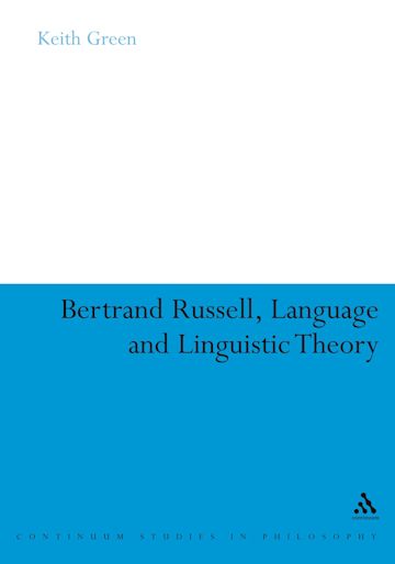 Bertrand Russell, Language and Linguistic Theory cover