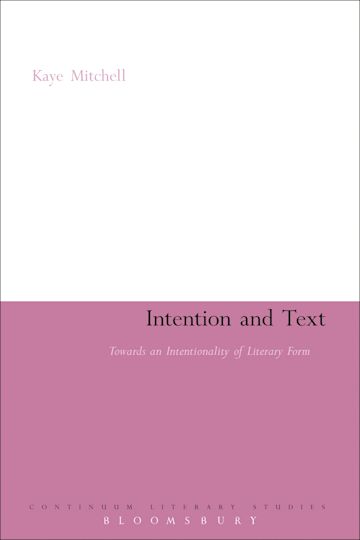 Intention and Text cover