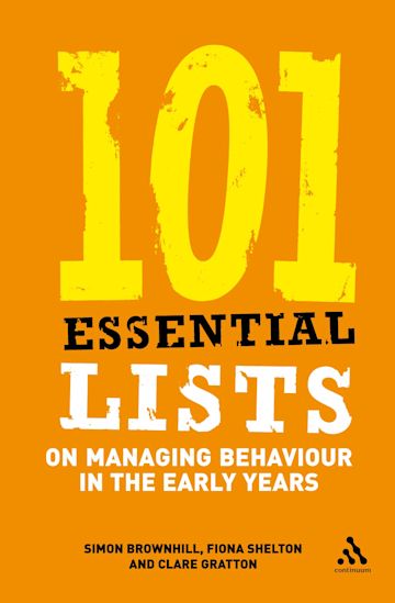 101 Essential Lists on Managing Behaviour in the Early Years cover