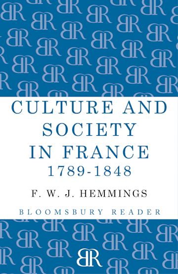 Culture and Society in France 1789-1848 cover