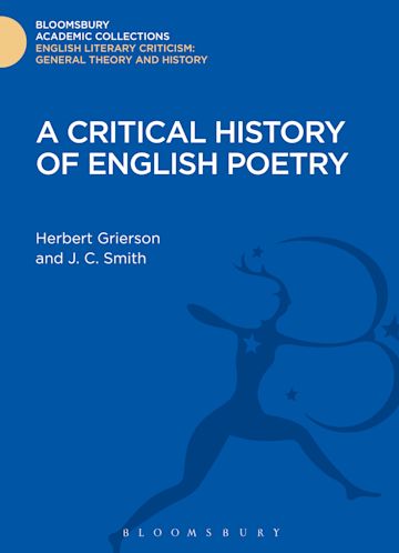 A Critical History of English Poetry cover