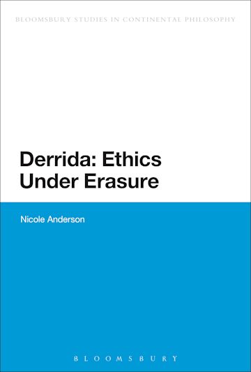 Derrida: Ethics Under Erasure cover