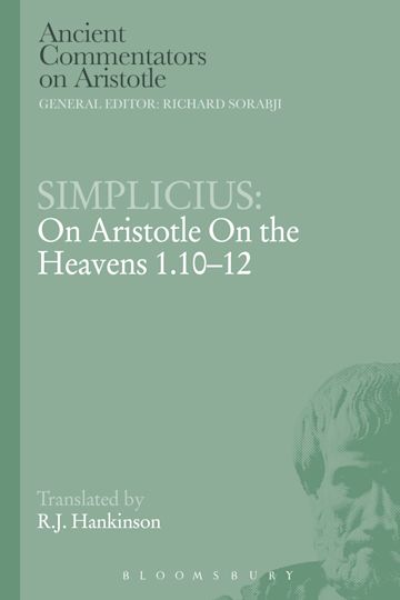 Simplicius: On Aristotle On the Heavens 1.10-12 cover