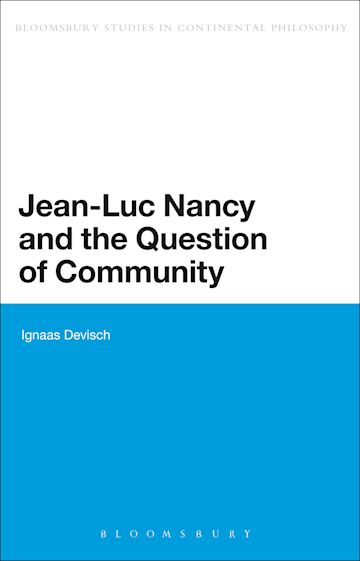 Jean-Luc Nancy and the Question of Community cover