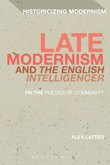 Late Modernism and 'The English Intelligencer' cover