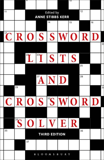 Crossword Lists and Crossword Solver Anne Stibbs Kerr