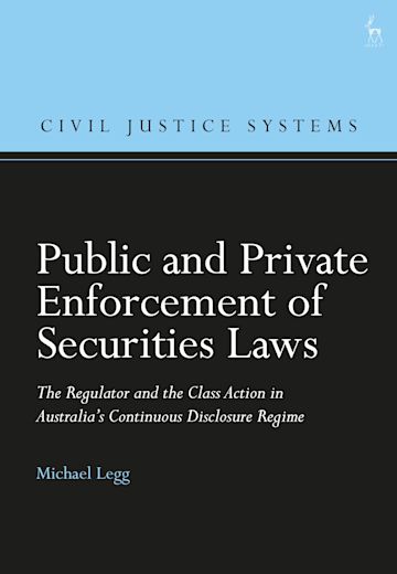 Public and Private Enforcement of Securities Laws cover