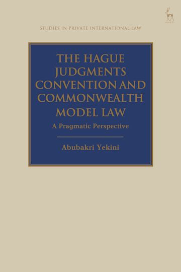 The Hague Judgments Convention and Commonwealth Model Law cover