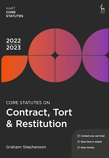 Core Statutes on Contract, Tort & Restitution 2022-23 cover