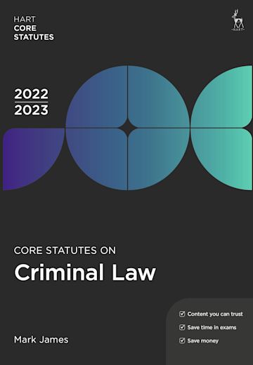 Core Statutes on Criminal Law 2022-23 cover