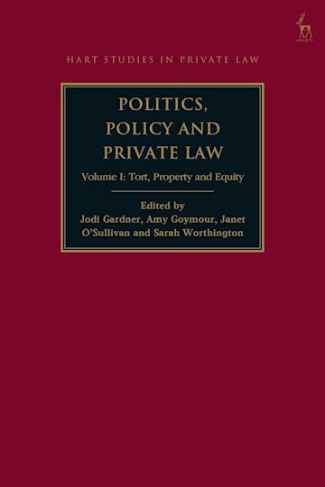 Politics, Policy and Private Law cover