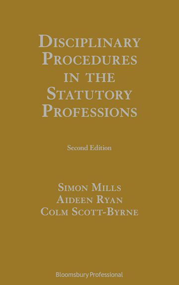 Disciplinary Procedures in the Statutory Professions cover