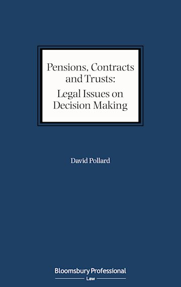 Pensions, Contracts and Trusts: Legal Issues on Decision Making cover