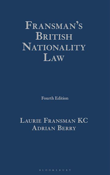 Fransman’s British Nationality Law cover